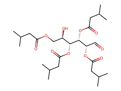 [2-Hydroxy-3,4,5-tris(3-methylbutanoyloxy)-6-oxohexyl] 3-methylbutanoate structure