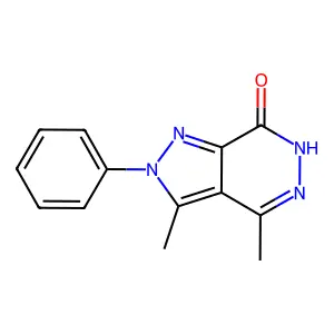 3,4-dimethyl-2-phenyl-2,6-dihydro-7H-pyrazolo[3,4-d]pyridazin-7-one structure