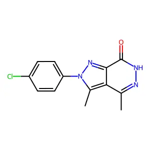 2-(4-chlorophenyl)-3,4-dimethyl-2,6-dihydro-7H-pyrazolo[3,4-d]pyridazin-7-one structure