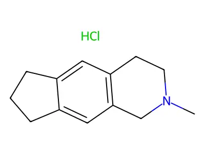 1H-Cyclopent(g)isoquinoline, 2,3,4,6,7,8-hexahydro-2-methyl-, hydrochloride structure