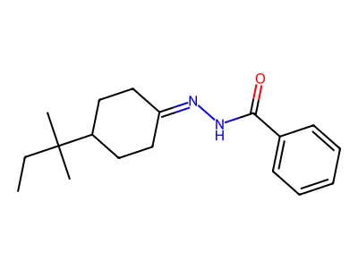N-[[4-(2-methylbutan-2-yl)cyclohexylidene]amino]benzamide structure