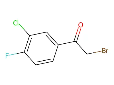2-Bromo-3'-chloro-4'-fluoroacetophenone structure