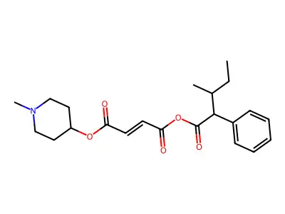 4-O-(3-methyl-2-phenylpentanoyl) 1-O-(1-methylpiperidin-4-yl) but-2-enedioate structure