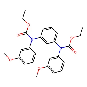 Carbamic acid, N,N'-1,3-phenylenebis((3-methoxyphenyl)-, C,C'-diethyl ester structure
