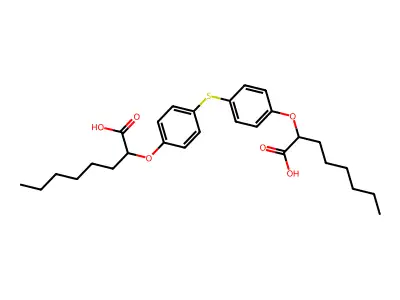 Octanoic acid, 2,2'-(thiobis(4,1-phenyleneoxy))bis- structure