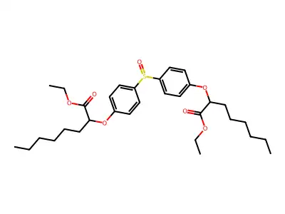Octanoic acid, 2,2'-(sufinylbis(4,1-phenyleneoxy))bis-, diethyl ester structure
