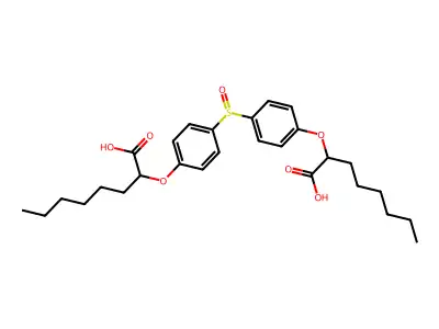 Octanoic acid, 2,2'-(sufinylbis(4,1-phenyleneoxy))bis- structure