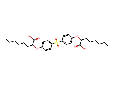 Octanoic acid, 2,2'-(sufonylbis(4,1-phenyleneoxy))bis- structure