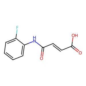(Z)-4-(2-fluoroanilino)-4-oxobut-2-enoic acid structure