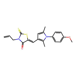3-allyl-5-{[1-(4-methoxyphenyl)-2,5-dimethyl-1H-pyrrol-3-yl]methylene}-2-thioxo-1,3-thiazolidin-4-one structure
