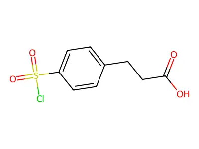 3-[4-(Chlorosulfonyl)phenyl]propanoic acid structure