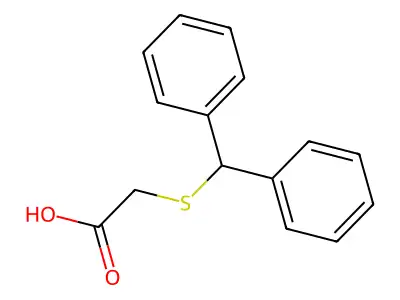 2-Benzhydrylsulfanylacetate structure