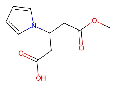 5-Methoxy-5-oxo-3-(1H-pyrrol-1-yl)pentanoic acid structure