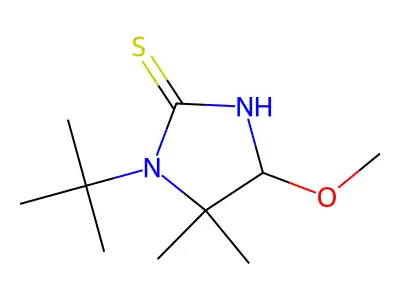 1-tert-Butyl-4-methoxy-5,5-dimethylimidazolidine-2-thione structure