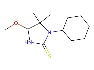 1-Cyclohexyl-4-methoxy-5,5-dimethylimidazolidine-2-thione structure