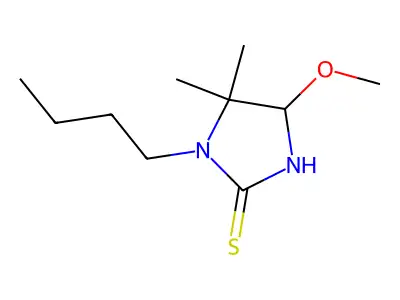 1-Butyl-4-methoxy-5,5-dimethylimidazolidine-2-thione structure