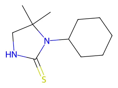 1-Cyclohexyl-5,5-dimethylimidazolidine-2-thione structure