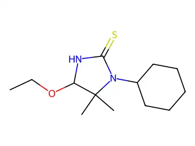 1-Cyclohexyl-4-ethoxy-5,5-dimethylimidazolidine-2-thione structure