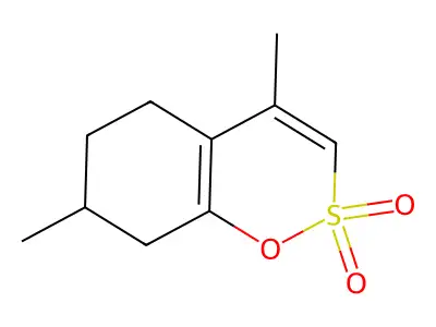 3,7-Dimethyl-5,6,7,8-tetrahydro-1,2lambda6-benzoxathiine 2,2-dioxide structure