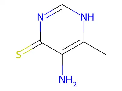 5-amino-6-methylpyrimidine-4(1H)-thione structure
