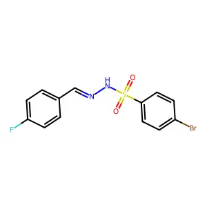 4-bromo-N-[(4-fluorophenyl)methylideneamino]benzenesulfonamide structure