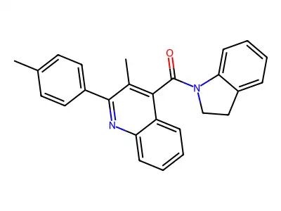 2,3-Dihydroindol-1-yl-[3-methyl-2-(4-methylphenyl)quinolin-4-yl]methanone structure