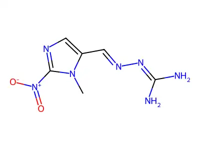 Hydrazinecarboximidamide,2-[(1-methyl-2-nitro-1H-imidazol-5-YL)methylene]- structure