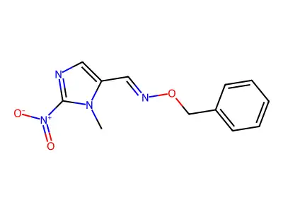 1-(3-methyl-2-nitroimidazol-4-yl)-N-phenylmethoxymethanimine structure