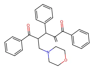 1,5-Pentanedione, 2-methylene-4-(4-morpholinylmethyl)-1,3,5-triphenyl- structure