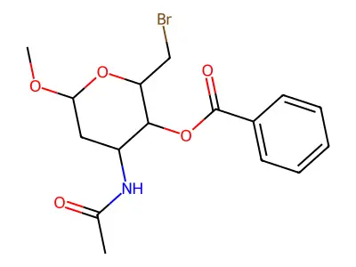 [4-Acetamido-2-(bromomethyl)-6-methoxyoxan-3-yl] benzoate structure