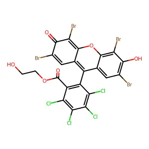 C22H8Br4Cl4O6.Na structure
