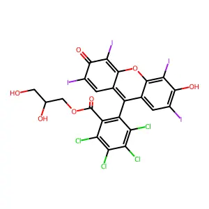C23H10Cl4I4O7.Na structure