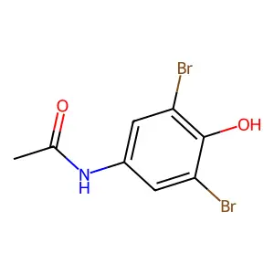 N-(3,5-dibromo-4-hydroxyphenyl)acetamide structure