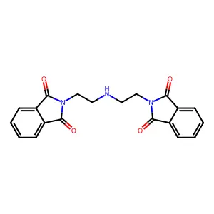 2,2'-[iminobis(ethane-2,1-diyl)]bis(1H-isoindole-1,3(2H)-dione) structure