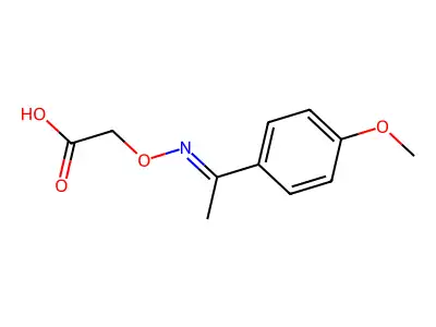 2-[1-(4-Methoxyphenyl)ethylideneamino]oxyacetic acid structure