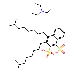 Naphthalenedisulfonic acid, diisononyl-, compd. with N,N-diethylethanamine (1:2) structure
