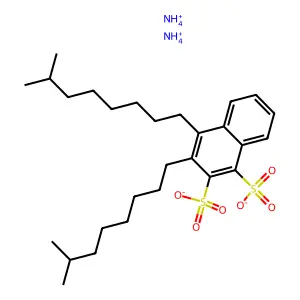 Naphthalenedisulfonic acid, diisononyl-, ammonium salt (1:2) structure
