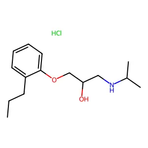 (2S)-1-(propan-2-ylamino)-3-(2-propylphenoxy)propan-2-ol Hydrochloride structure