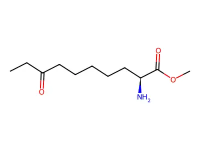 (S)-2-Amino-8-oxo-decanoic acid, methyl ester structure