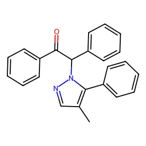 2-(4-Methyl-5-phenyl-1H-pyrazol-1-yl)-1,2-diphenylethan-1-one structure