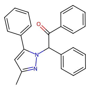 2-(3-Methyl-5-phenyl-1H-pyrazol-1-yl)-1,2-diphenylethan-1-one structure
