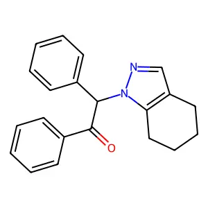 1,2-Diphenyl-2-(4,5,6,7-tetrahydro-1H-indazol-1-yl)ethan-1-one structure