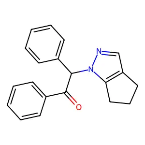 2-(5,6-Dihydrocyclopenta[c]pyrazol-1(4H)-yl)-1,2-diphenylethan-1-one structure