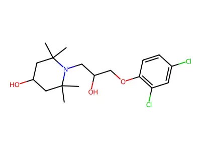 1-(3-(2,4-Dichlorophenoxy)-2-hydroxypropyl)-2,2,6,6-tetramethylpiperidin-4-ol structure