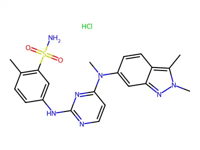 帕唑帕尼盐酸盐 structure
