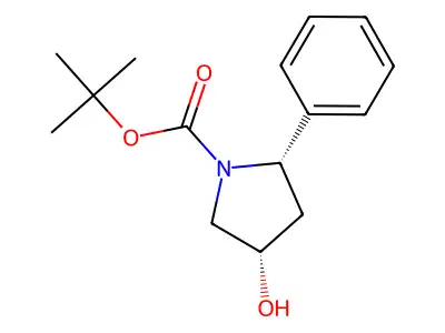 Tert-butyl 4-hydroxy-2-phenylpyrrolidine-1-carboxylate structure