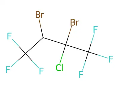 2,3-Dibromo-2-chloro-1,1,1,4,4,4-hexafluorobutane structure