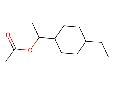 cis-1-(4-Ethylcyclohexyl)ethyl acetate structure