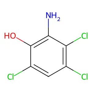 2-Amino-3,4,6-trichlorophenol structure