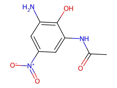Acetamide, N-(3-amino-2-hydroxy-5-nitrophenyl)- structure